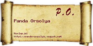 Panda Orsolya névjegykártya